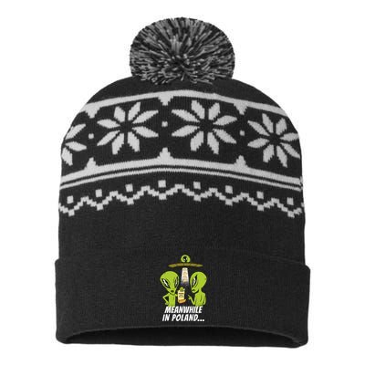 Alien Abduction Pierogi Polish Food Poland Polonia Funny USA-Made Snowflake Beanie