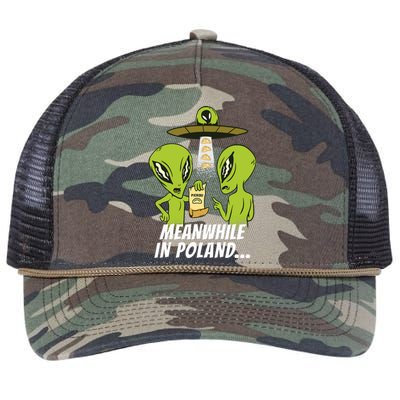 Alien Abduction Pierogi Polish Food Poland Polonia Funny Retro Rope Trucker Hat Cap