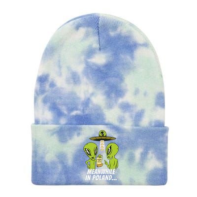 Alien Abduction Pierogi Polish Food Poland Polonia Funny Tie Dye 12in Knit Beanie