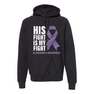 Alzheimers Awareness Purple Ribbon Dementia Mom Dad Grandpa Premium Hoodie