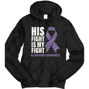 Alzheimers Awareness Purple Ribbon Dementia Mom Dad Grandpa Tie Dye Hoodie