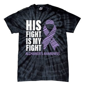 Alzheimers Awareness Purple Ribbon Dementia Mom Dad Grandpa Tie-Dye T-Shirt