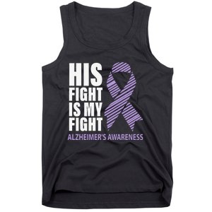 Alzheimers Awareness Purple Ribbon Dementia Mom Dad Grandpa Tank Top