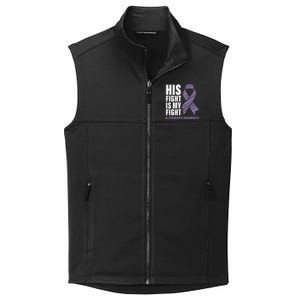 Alzheimers Awareness Purple Ribbon Dementia Mom Dad Grandpa Collective Smooth Fleece Vest