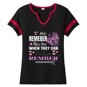 Alzheimers Awareness PurpleRibbon Dementia Mom Dad Grandpa Ladies Halftime Notch Neck Tee