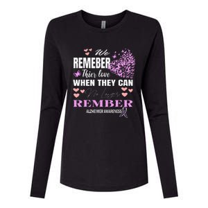 Alzheimers Awareness PurpleRibbon Dementia Mom Dad Grandpa Womens Cotton Relaxed Long Sleeve T-Shirt