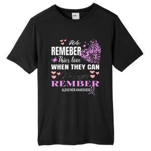 Alzheimers Awareness PurpleRibbon Dementia Mom Dad Grandpa Tall Fusion ChromaSoft Performance T-Shirt