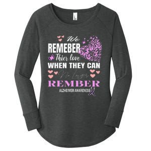 Alzheimers Awareness PurpleRibbon Dementia Mom Dad Grandpa Women's Perfect Tri Tunic Long Sleeve Shirt