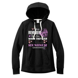 Alzheimers Awareness PurpleRibbon Dementia Mom Dad Grandpa Women's Fleece Hoodie