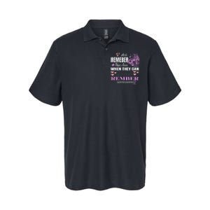 Alzheimers Awareness PurpleRibbon Dementia Mom Dad Grandpa Softstyle Adult Sport Polo