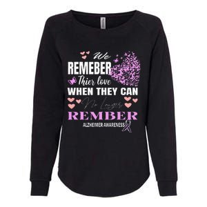 Alzheimers Awareness PurpleRibbon Dementia Mom Dad Grandpa Womens California Wash Sweatshirt