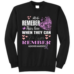 Alzheimers Awareness PurpleRibbon Dementia Mom Dad Grandpa Tall Sweatshirt