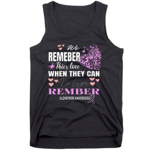 Alzheimers Awareness PurpleRibbon Dementia Mom Dad Grandpa Tank Top