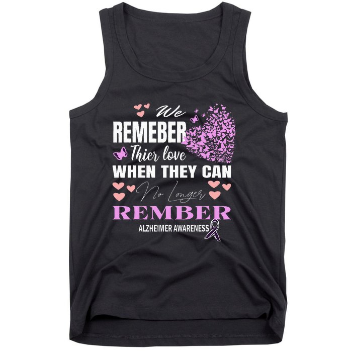 Alzheimers Awareness PurpleRibbon Dementia Mom Dad Grandpa Tank Top