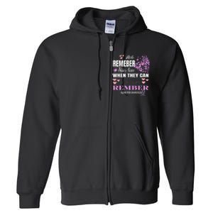 Alzheimers Awareness PurpleRibbon Dementia Mom Dad Grandpa Full Zip Hoodie