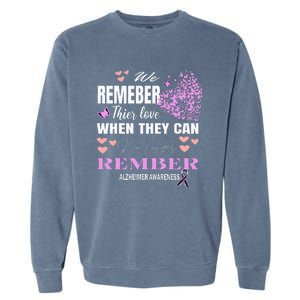 Alzheimers Awareness PurpleRibbon Dementia Mom Dad Grandpa Garment-Dyed Sweatshirt