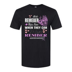 Alzheimers Awareness PurpleRibbon Dementia Mom Dad Grandpa Softstyle CVC T-Shirt