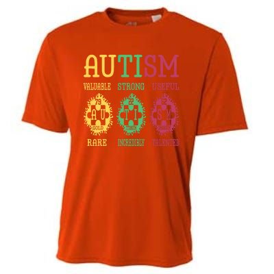 Autism Awareness Puzzle Periodic Table Elets Science Funny Gift Cooling Performance Crew T-Shirt