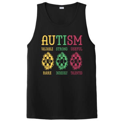 Autism Awareness Puzzle Periodic Table Elets Science Funny Gift PosiCharge Competitor Tank