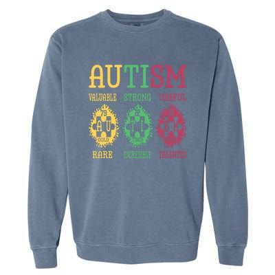 Autism Awareness Puzzle Periodic Table Elets Science Funny Gift Garment-Dyed Sweatshirt