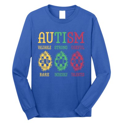 Autism Awareness Puzzle Periodic Table Elets Science Funny Gift Long Sleeve Shirt