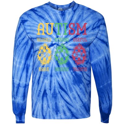 Autism Awareness Puzzle Periodic Table Elets Science Funny Gift Tie-Dye Long Sleeve Shirt