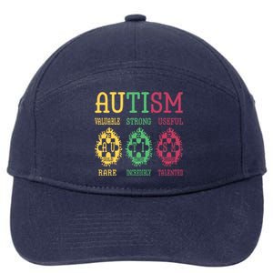 Autism Awareness Puzzle Periodic Table Elets Science Funny Gift 7-Panel Snapback Hat