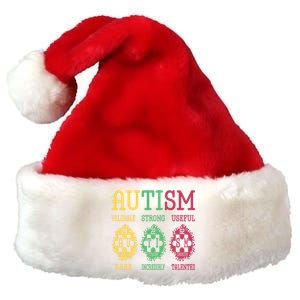 Autism Awareness Puzzle Periodic Table Elets Science Funny Gift Premium Christmas Santa Hat