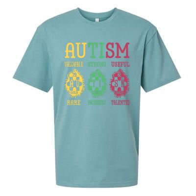 Autism Awareness Puzzle Periodic Table Elets Science Funny Gift Sueded Cloud Jersey T-Shirt