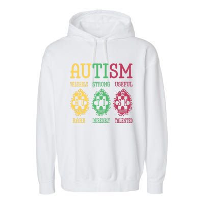 Autism Awareness Puzzle Periodic Table Elets Science Funny Gift Garment-Dyed Fleece Hoodie