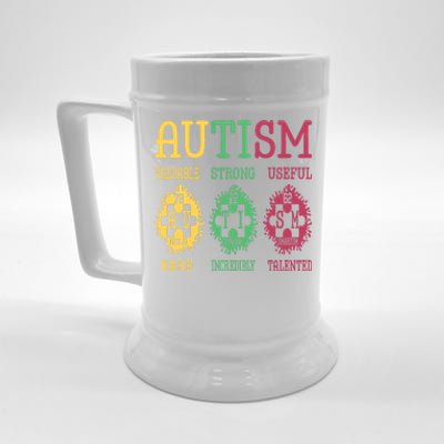 Autism Awareness Puzzle Periodic Table Elets Science Funny Gift Beer Stein