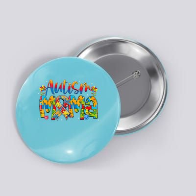 Autism Awareness Proud Autism Mama Ribbon Puzzle Mothers Day Button