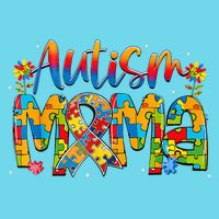 Autism Awareness Proud Autism Mama Ribbon Puzzle Mothers Day Women's V-Neck T-Shirt