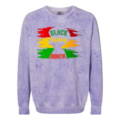 African American Pride T Colorblast Crewneck Sweatshirt