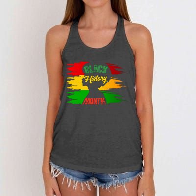 African American Pride T Women's Knotted Racerback Tank