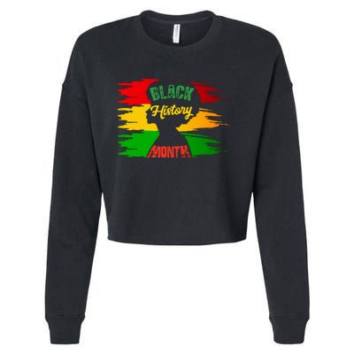 African American Pride T Cropped Pullover Crew