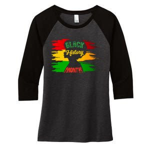 African American Pride T Women's Tri-Blend 3/4-Sleeve Raglan Shirt