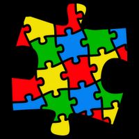 Autism Awareness Puzzle Piece Button