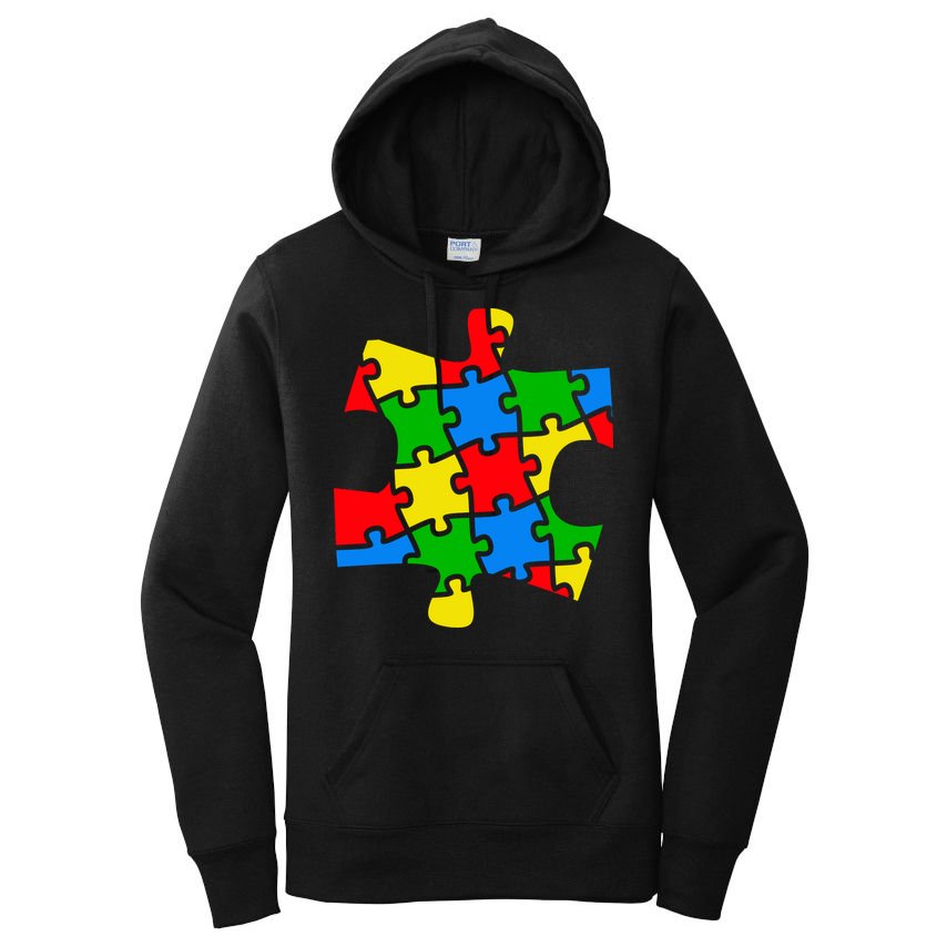 Autism Awareness Puzzle Piece Women's Pullover Hoodie