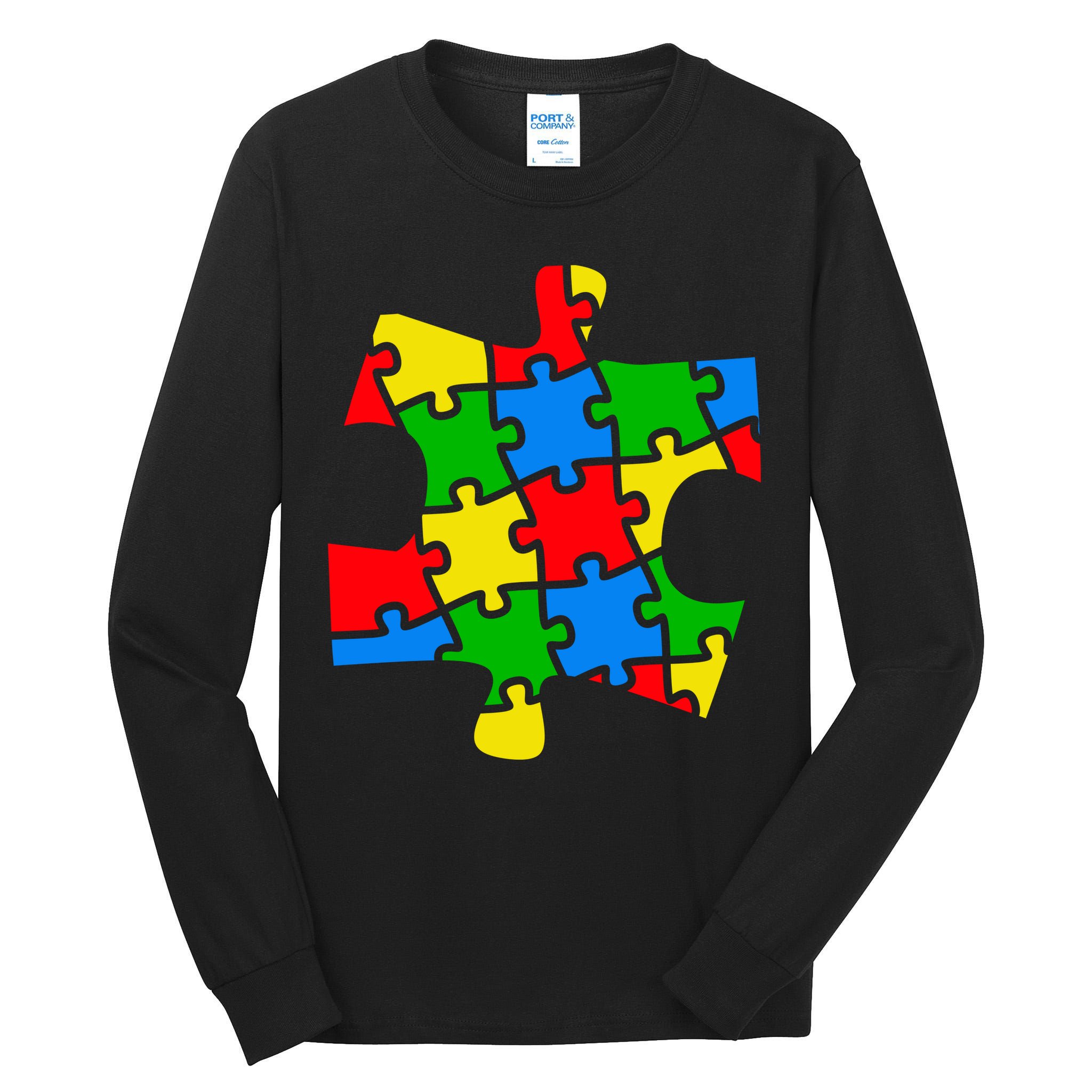 Autism Awareness Puzzle Piece Tall Long Sleeve T-Shirt