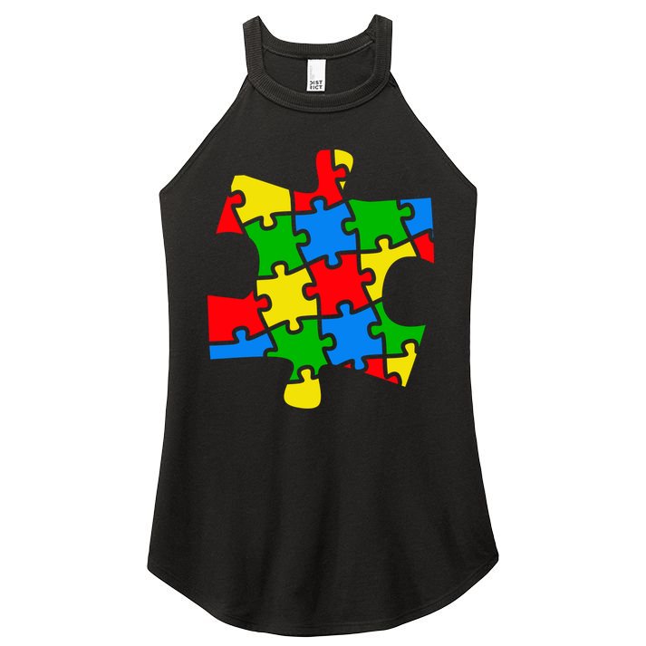 Autism Awareness Puzzle Piece Women's Perfect Tri Rocker Tank