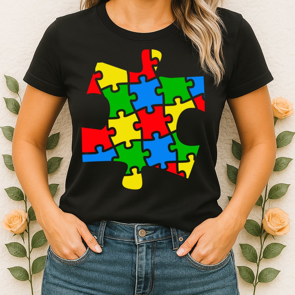 Autism Awareness Puzzle Piece Womens T-Shirt