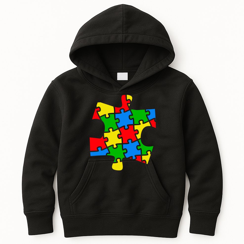 Autism Awareness Puzzle Piece Kids Hoodie