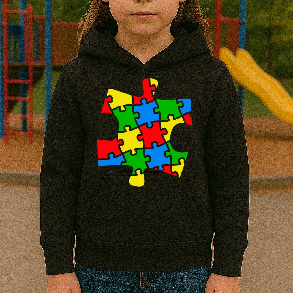 Autism Awareness Puzzle Piece Kids Hoodie