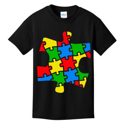 Autism Awareness Puzzle Piece Kids T-Shirt