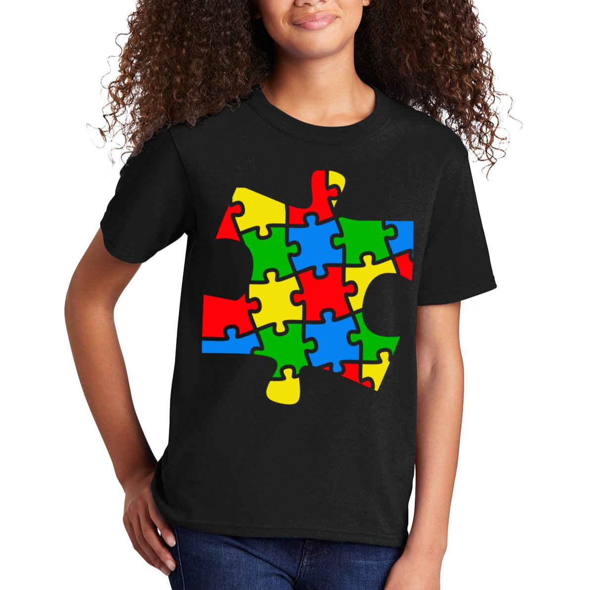 Autism Awareness Puzzle Piece Kids T-Shirt