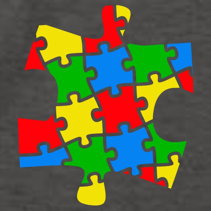 Autism Awareness Puzzle Piece Vector Backpack