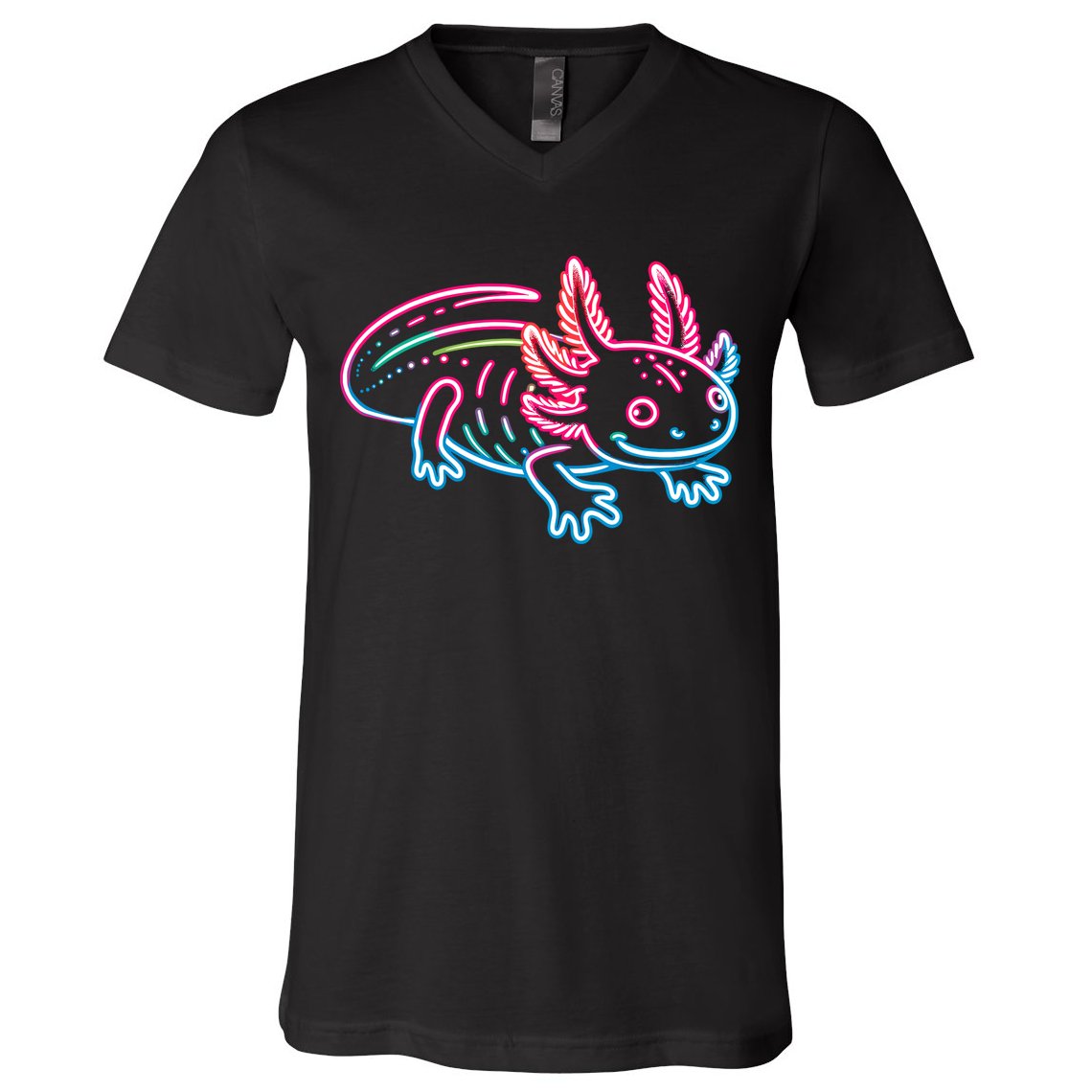 Axolotl Animal Pop Art Cute Axolotl Lover V-Neck T-Shirt