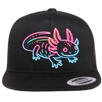 Axolotl Animal Pop Art Cute Axolotl Lover Flat Bill Trucker Hat