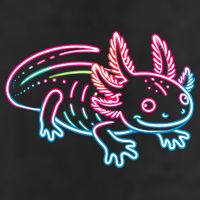 Axolotl Animal Pop Art Cute Axolotl Lover Large Microfiber Waffle Golf Towel